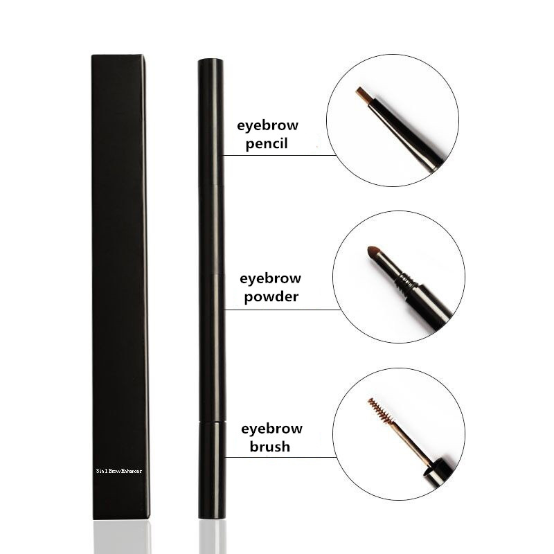 Hot product 3 in 1 eyebrow pencil private label 4 colors waterproof eyebrow pencil